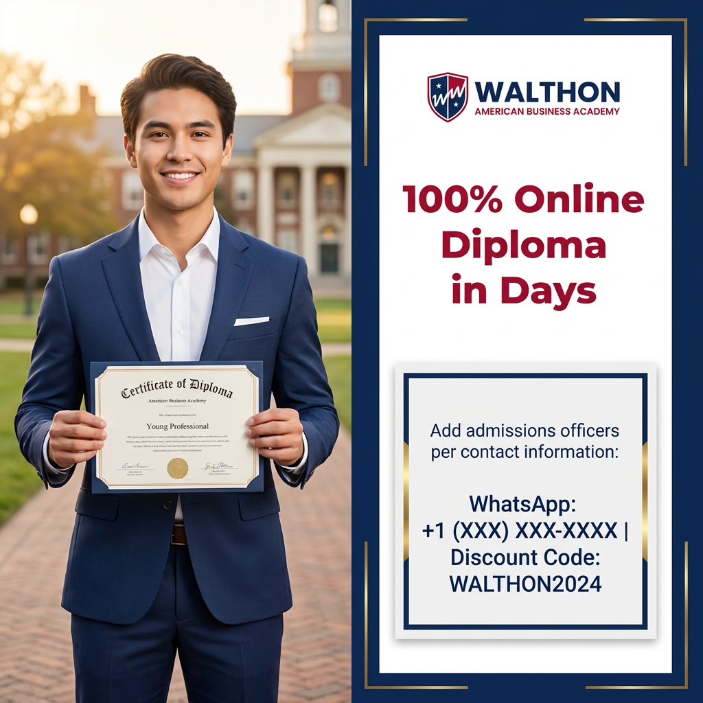 Walthon 100% Online Diploma in Days