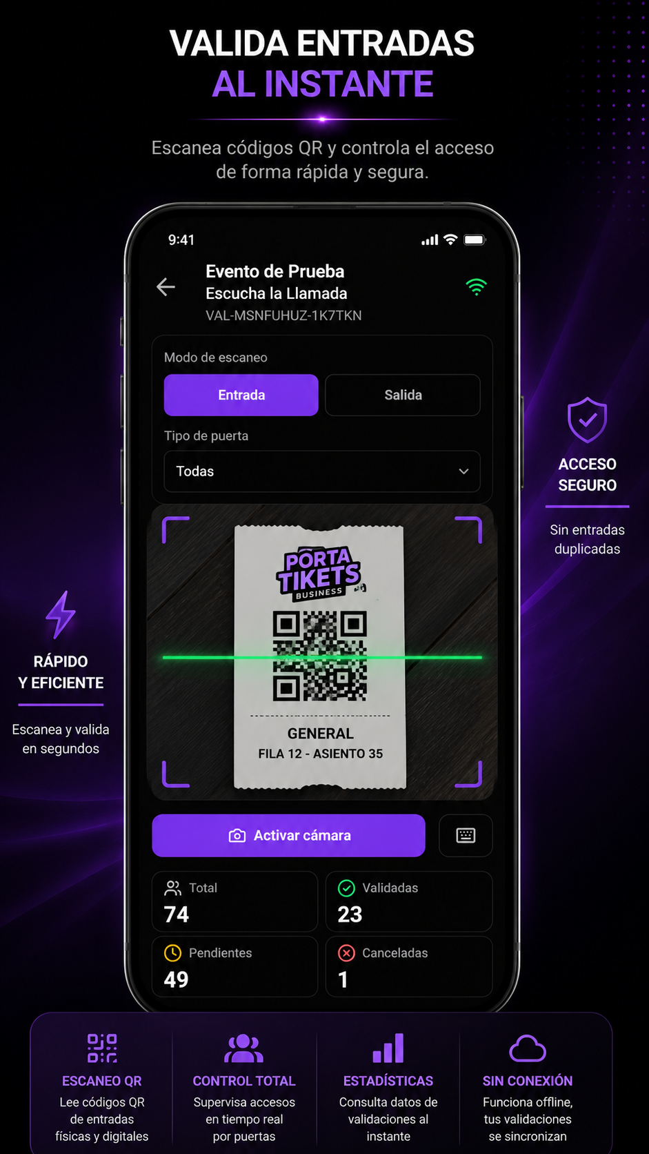 VALIDA ENTRADAS