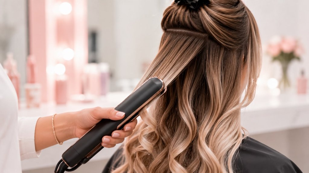 Hair Straightening & Curling Using Straighteners