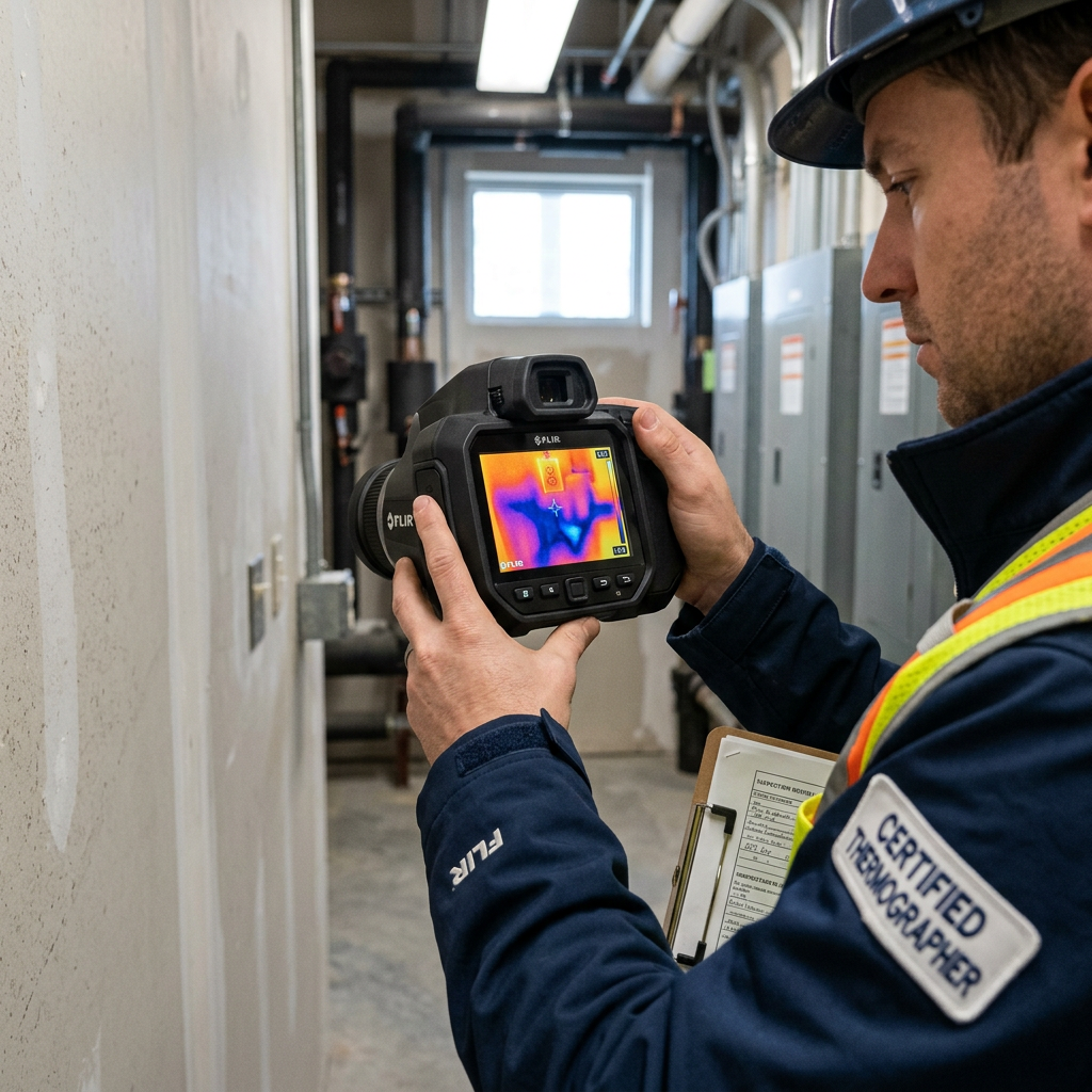 Thermal imaging roof scanning