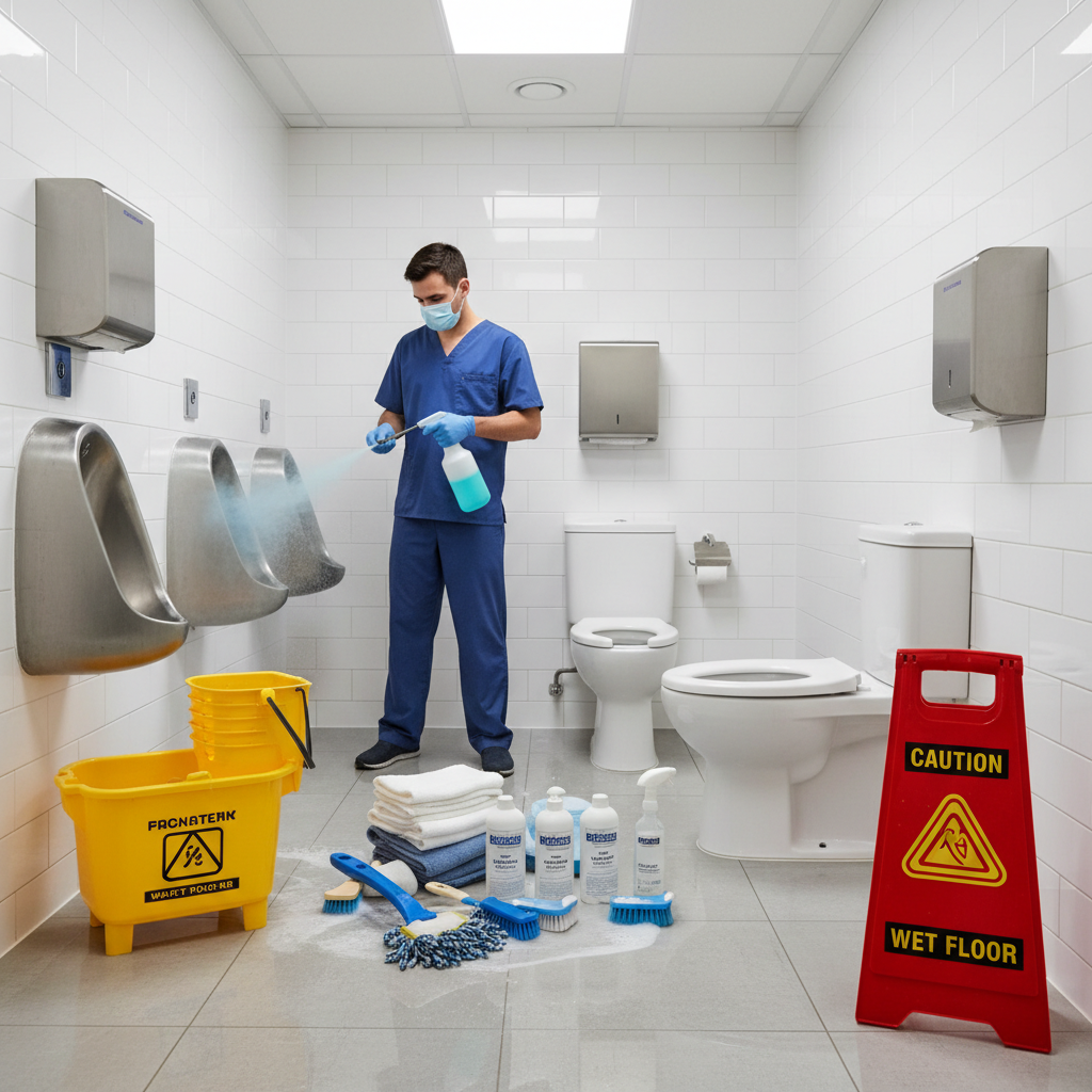 Commercial Restroom Cleaning Checklist: Daily, Weekly & Monthly Tasks