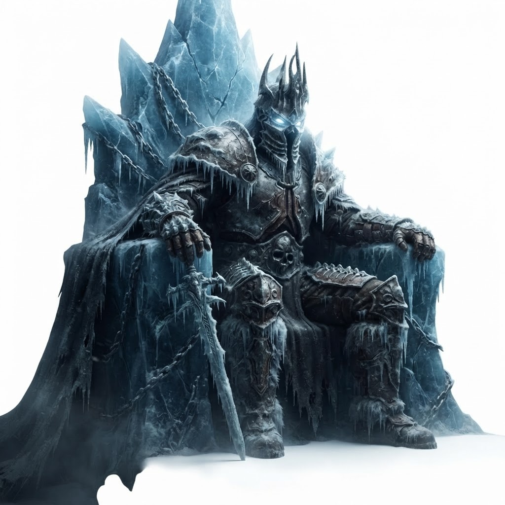 The frozen king upon his throne