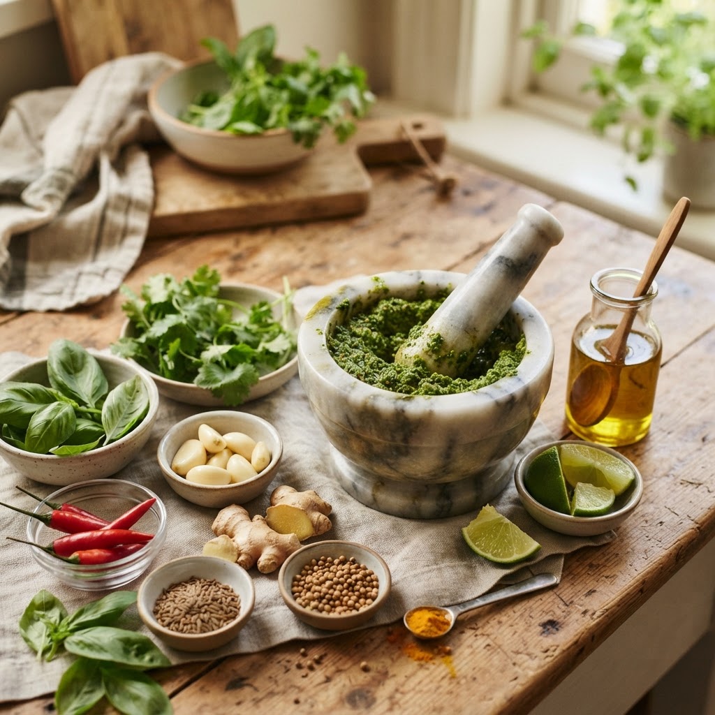 The Home Cook’s Guide to Aromatic Pastes: How to Blend Fresh Herbs, Spices, and Alliums for Instant Flavor Foundations
