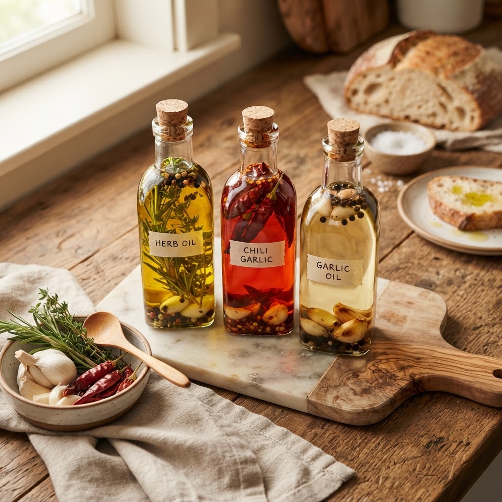 The Home Cook’s Guide to Oil Infusions: How to Create Herb, Chili, and Garlic Oils to Elevate Your Finishing Touches