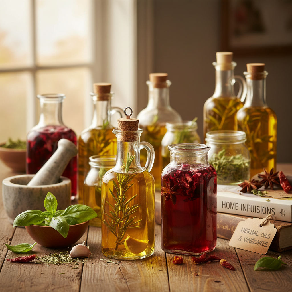 Building Flavor with Infusions: Crafting Herbal Oils and Vinegars at Home