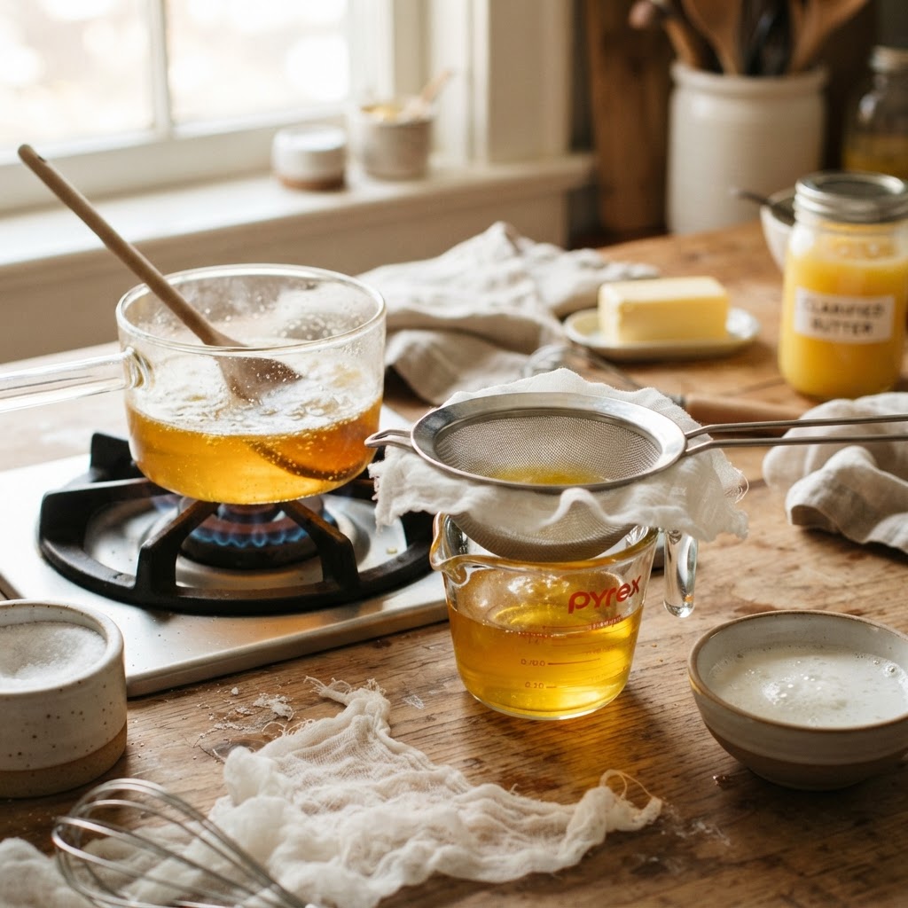 The Home Cook’s Guide to Clarified Butter: Mastering Milk-Solid Separation for High-Smoke-Point Cooking and Rich Flavor Depth