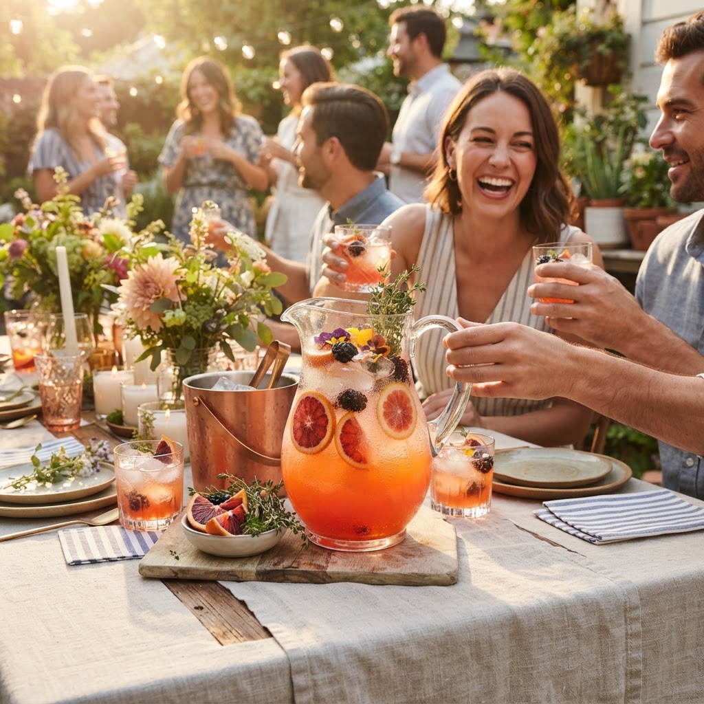 The Art of the "Drinkable" Centerpiece: Mastering Batch-Mixed Pitcher Cocktails for Stress-Free Hosting