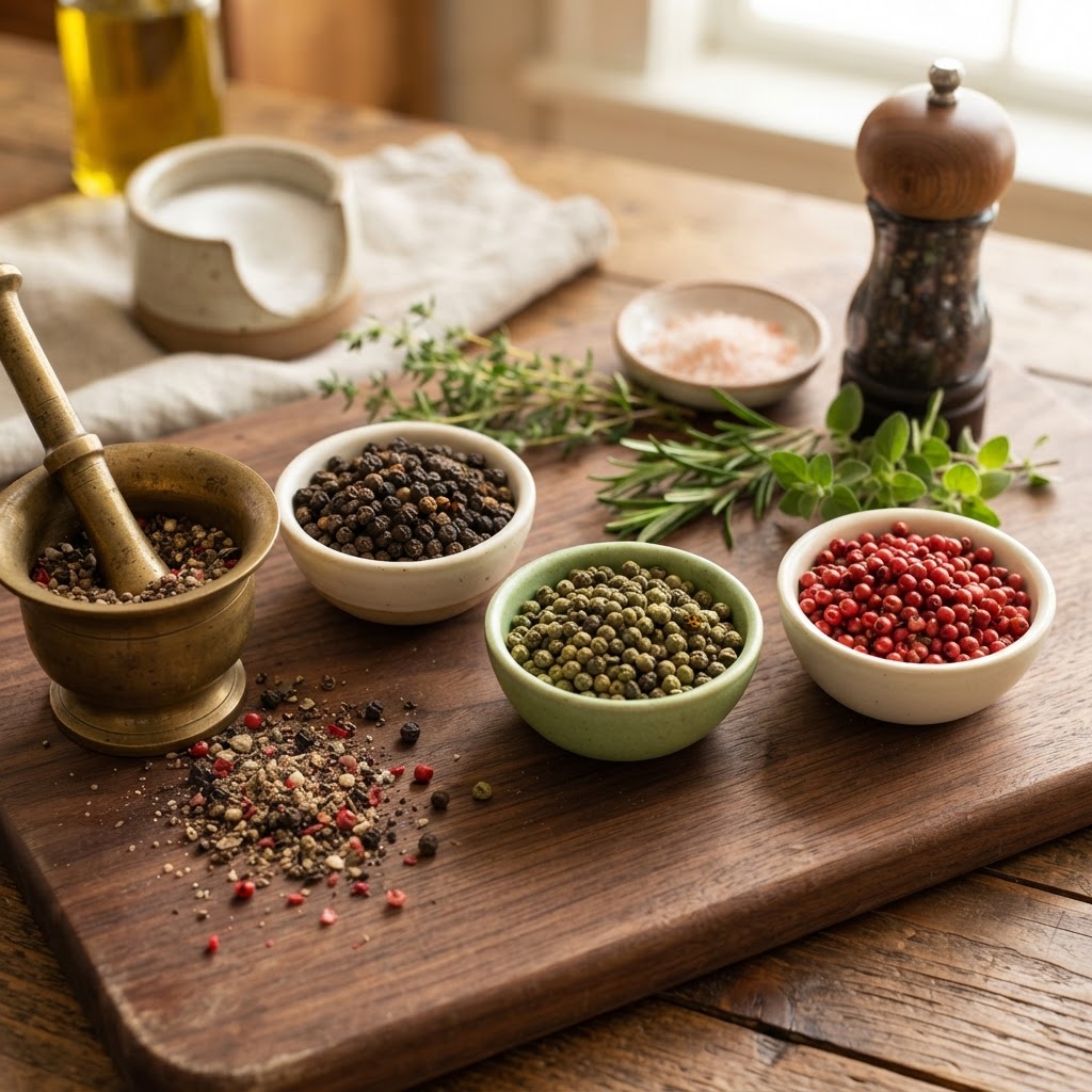 The Home Cook’s Guide to Peppercorns: Mastering Floral, Piney, and Pungent Flavor Profiles for Superior Seasoning