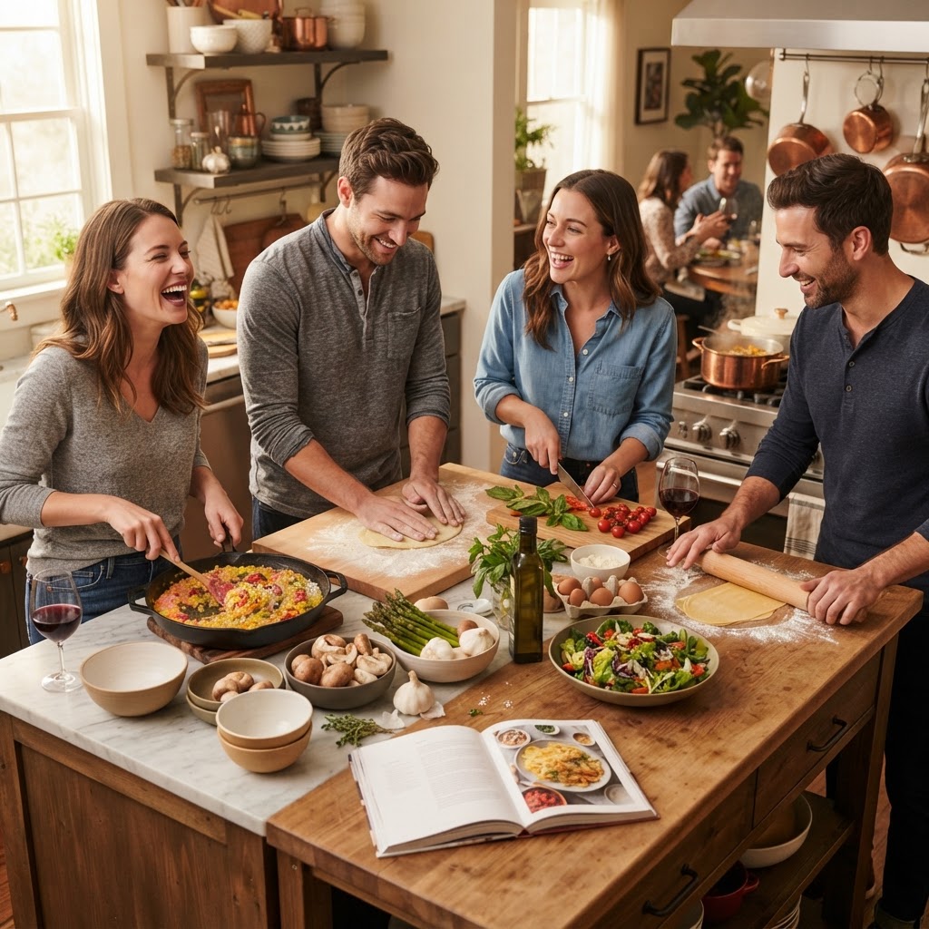 The Art of the "Cook-Along" Dinner Party: How to Host an Interactive Meal Without the Kitchen Chaos