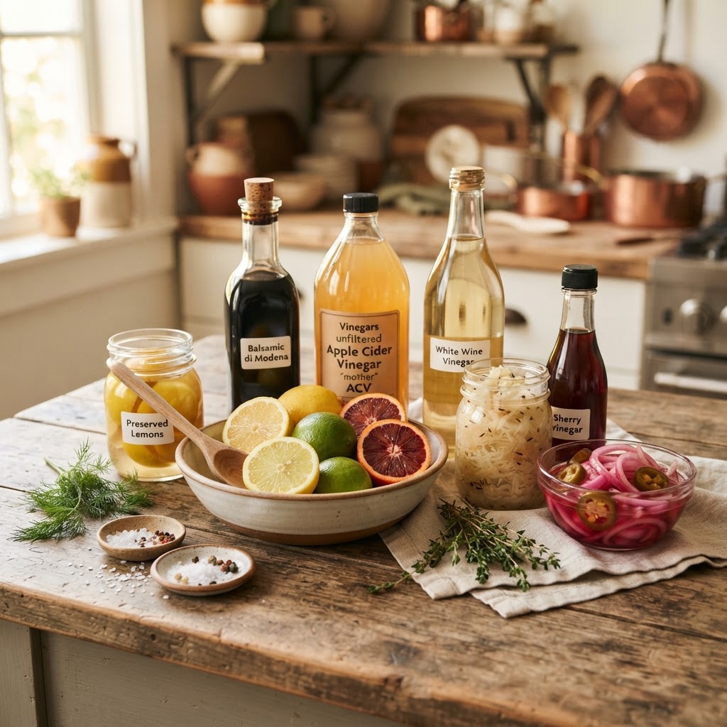 The Home Cook’s Guide to Acid: Mastering Vinegars, Citrus, and Fermented Fruits to Balance Every Dish