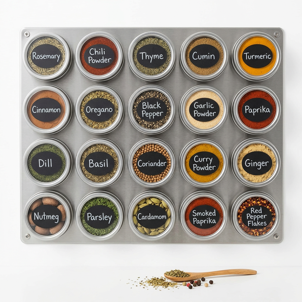 Magnetic Spice Rack Set 20-piece