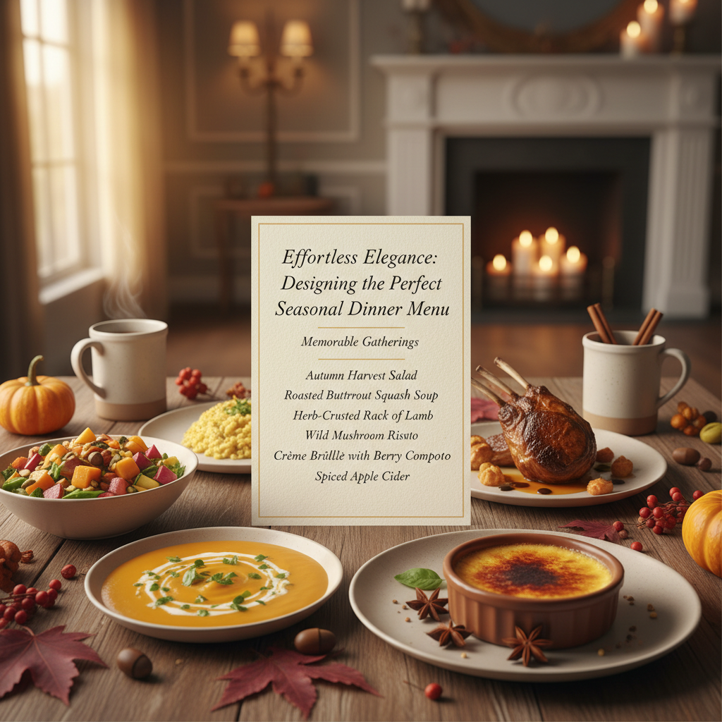 Effortless Elegance: Designing the Perfect Seasonal Dinner Menu for Memorable Gatherings