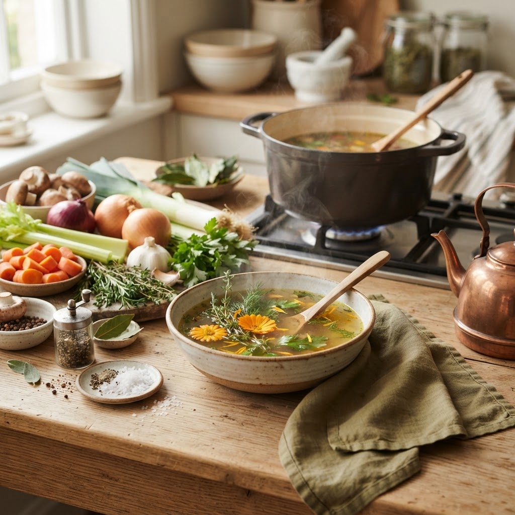 The Healthy Home Cook’s Guide to "Botanical Broths": Mastering Vegetable-to-Herb Ratios for Nutrient-Dense, Low-Sodium Flavor Bases