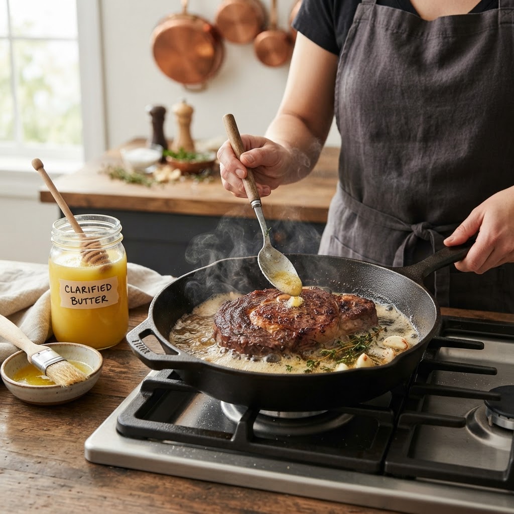The Home Cook’s Guide to Clarified Butter: Mastering Ghee for High-Heat Searing and Rich Flavor Finishing