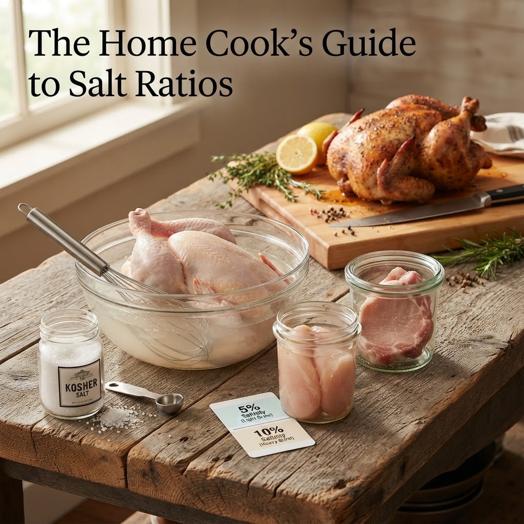 The Home Cook’s Guide to Salt Ratios: Mastering Brining Times and Concentrations for Perfectly Seasoned Proteins