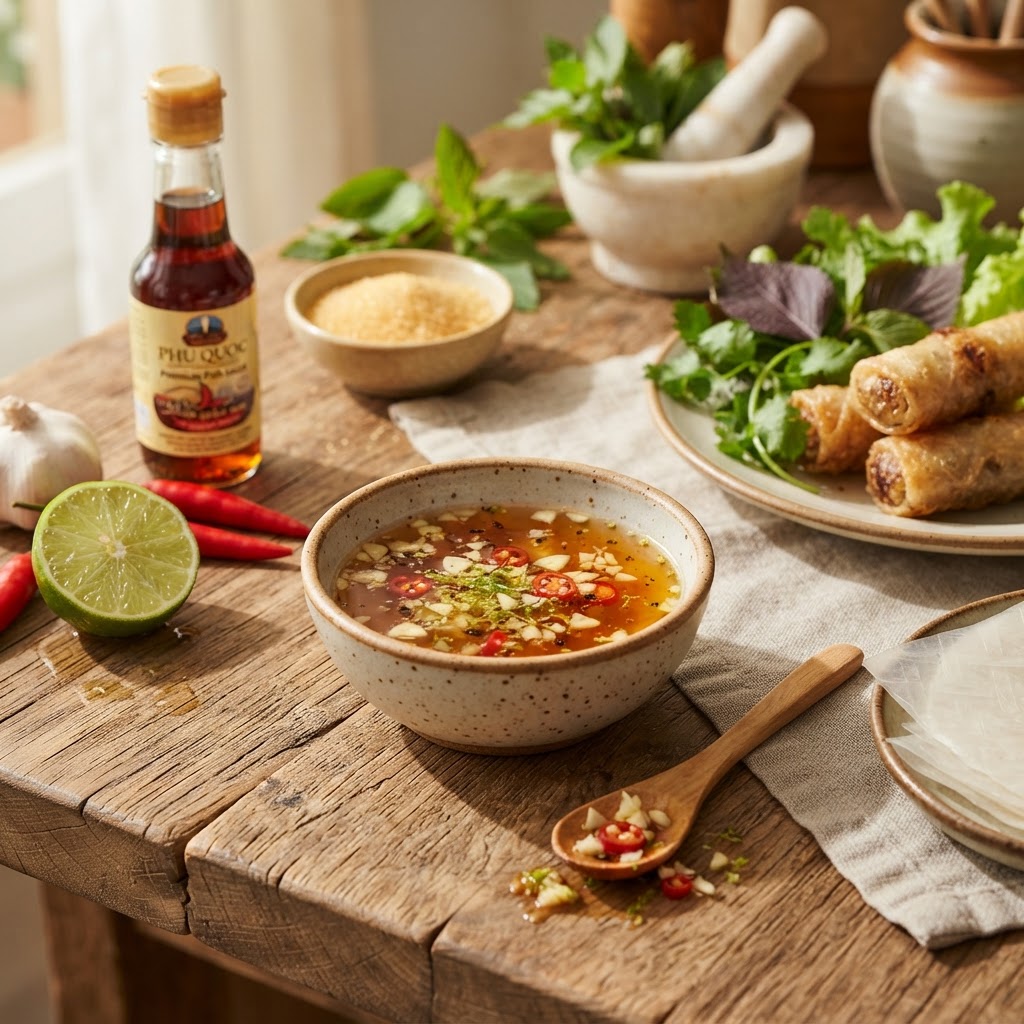 The Home Cook’s Guide to Vietnamese Nuoc Cham: Mastering the Balance of Fish Sauce, Sugar, and Lime for Essential Dipping Sauces