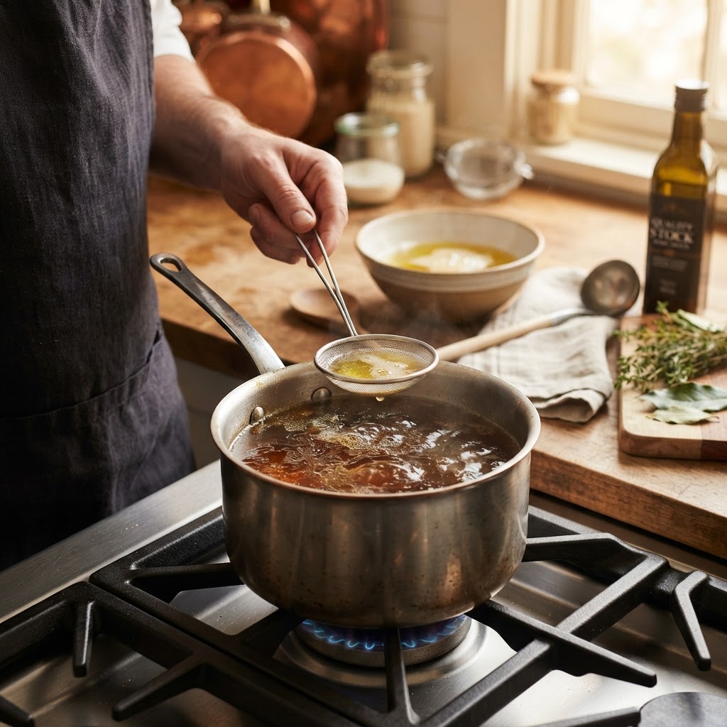 The Home Cook’s Guide to Degreasing Stocks and Sauces: Pro Techniques for Achieving a Crystal-Clear Finish