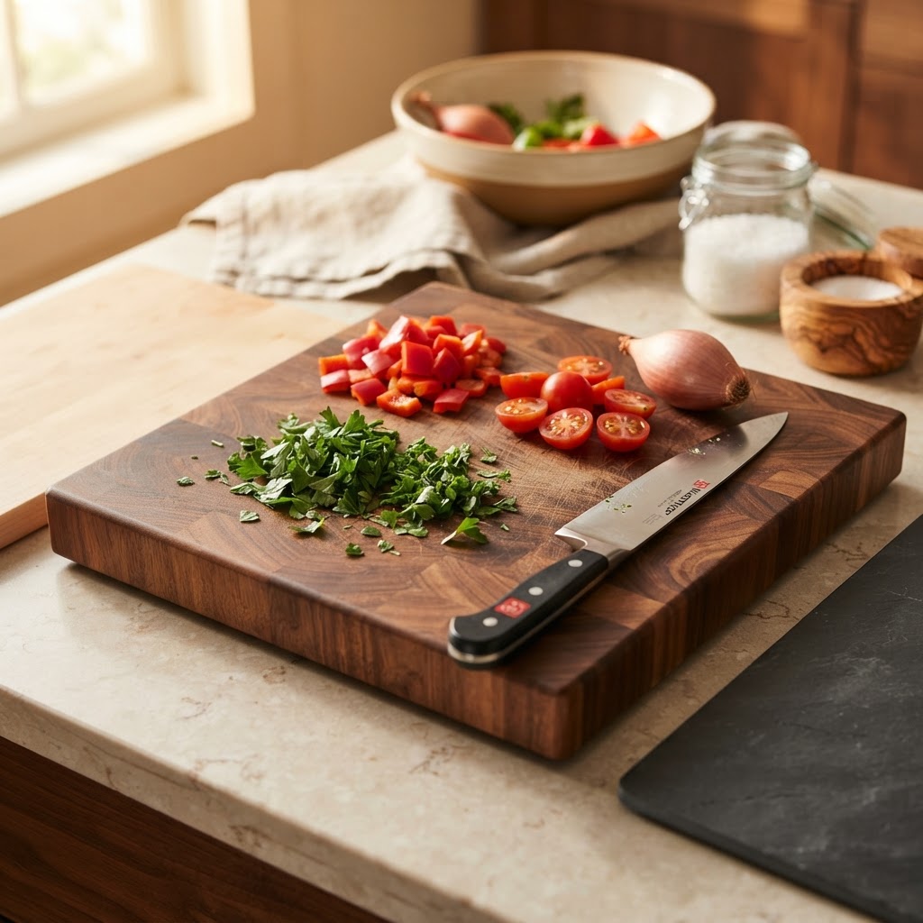 The Home Cook’s Guide to Cutting Boards: Mastering Material Selection, Knife Maintenance, and Sanitation for Safe Preparation