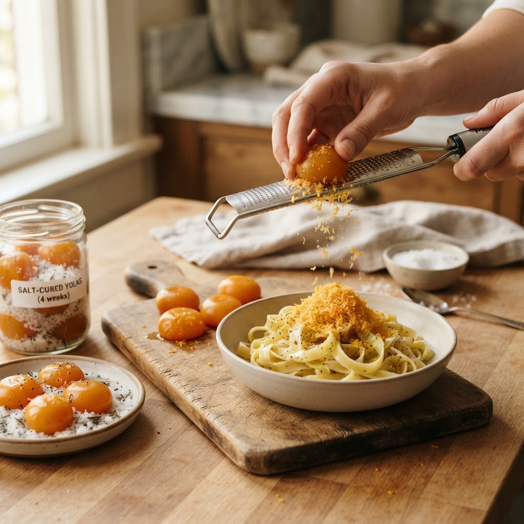 The Home Cook’s Guide to Salt-Cured Yolks: Mastering Dehydration Techniques for a Grateable, Umami-Rich "Parmesan" of the Egg World