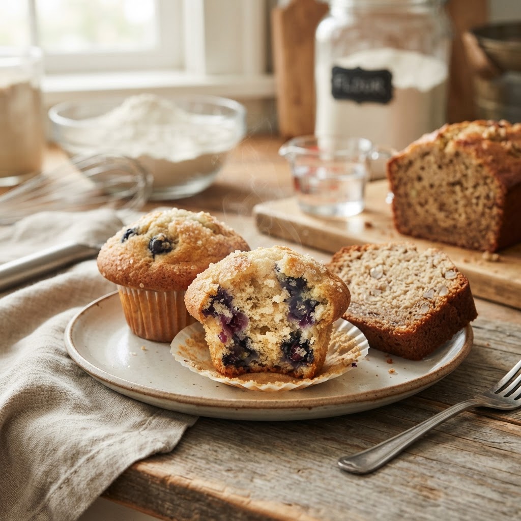 The Baker’s Guide to Hydration Adjustments: Mastering Flour Protein Content and Room Temperature for Consistent Muffin and Quick-Bread Crumb