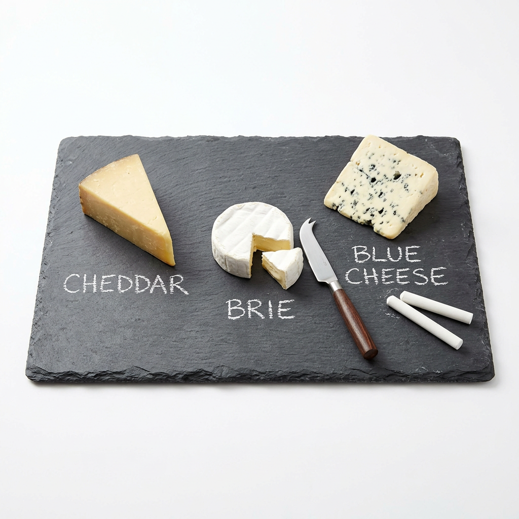 Slate Cheese Board with Chalk 14x10 inch