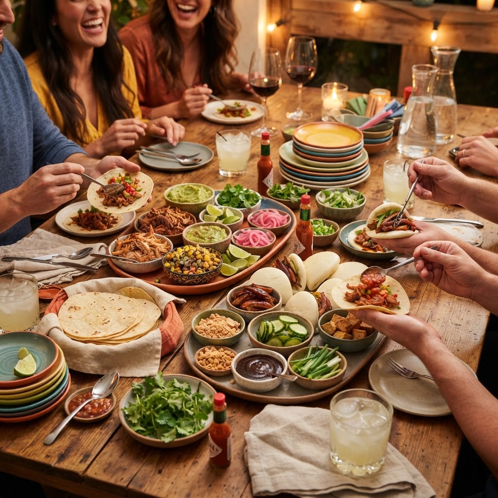 The Art of "Tabletop Assembly": Mastering DIY Taco or Bao Bars for Stress-Free, Interactive Hosting