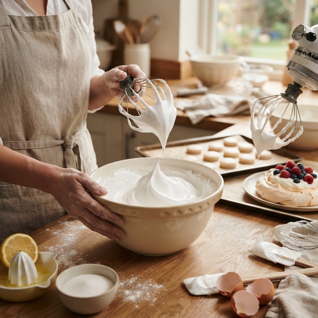The Baker’s Guide to Meringue: Mastering Stable Peaks and Silky Textures for Perfect Pavlovas and Macarons