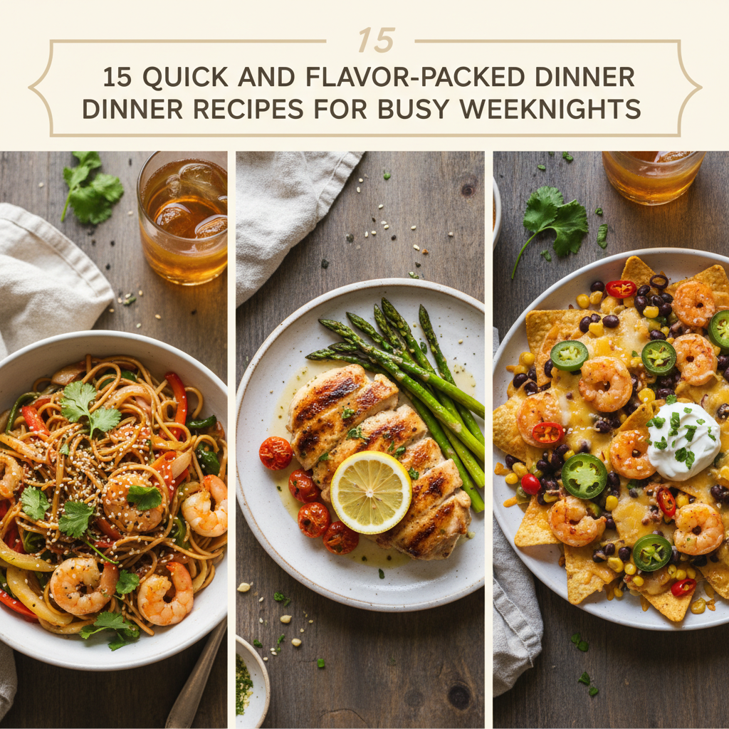 15 Quick and Flavor-Packed Dinner Recipes for Busy Weeknights