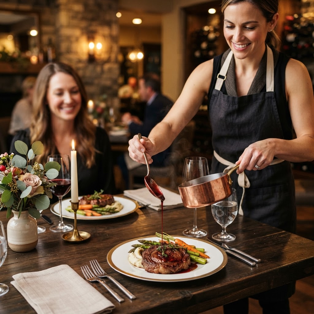 The Art of the "Tableside Finish": Mastering Final-Touch Techniques for Dramatic, Restaurant-Style Hosting