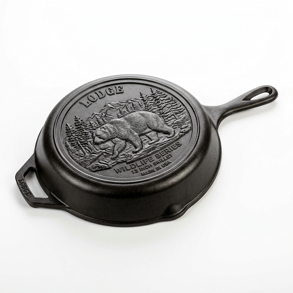 Lodge Wildlife Bear Cast Iron Skillet 12-inch