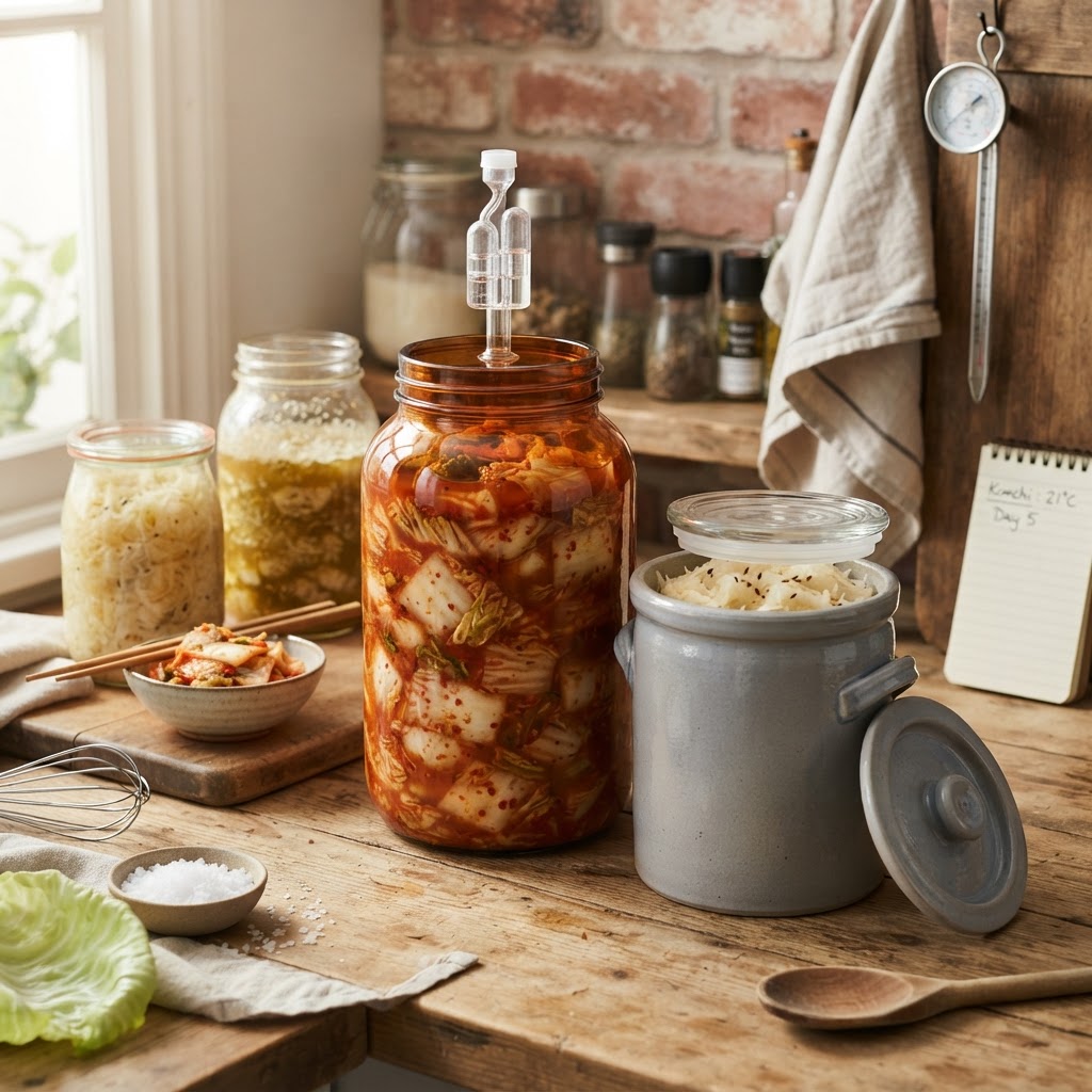 The Home Cook’s Guide to Fermentation Vessels: Mastering Temperature and Sanitation for Consistent Homemade Kimchi and Kraut