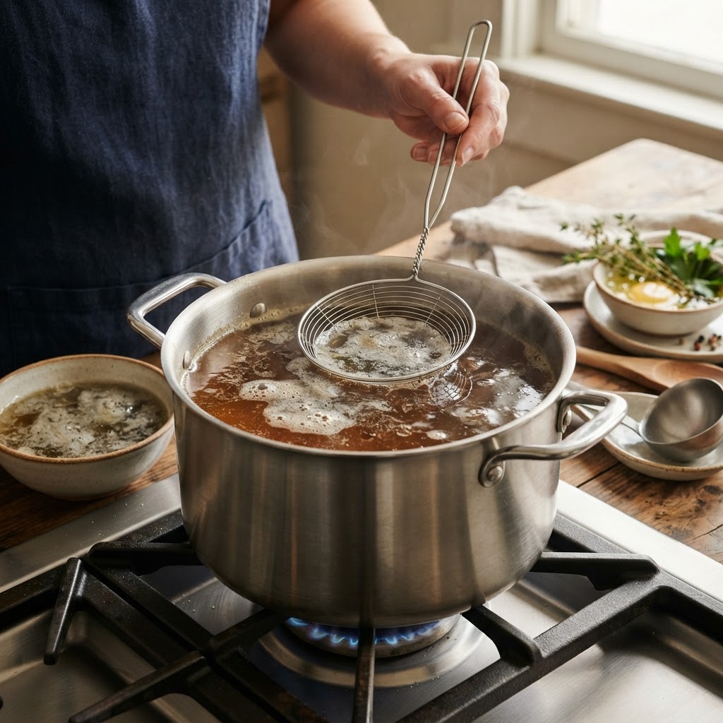 The Home Cook’s Guide to Degreasing: Mastering Skimming and Clarification Techniques for Perfectly Clear Stocks and Sauces