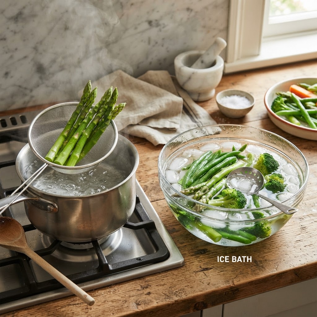 The Art of the Shock: Mastering Blanching and Ice Bathing for Perfectly Vibrant Vegetables
