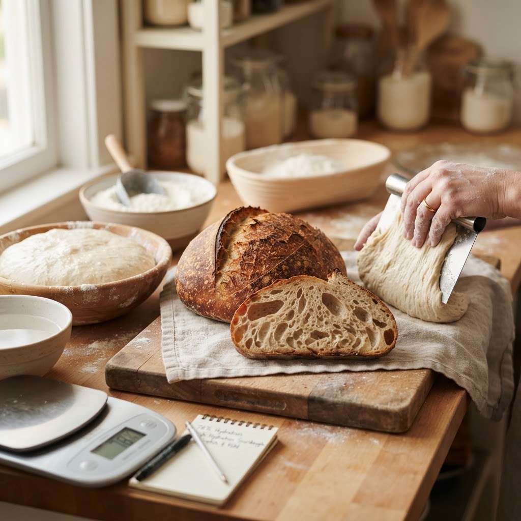 The Baker’s Guide to Hydration: Mastering Water-to-Flour Percentages for Consistent Dough Elasticity and Crumb Structure