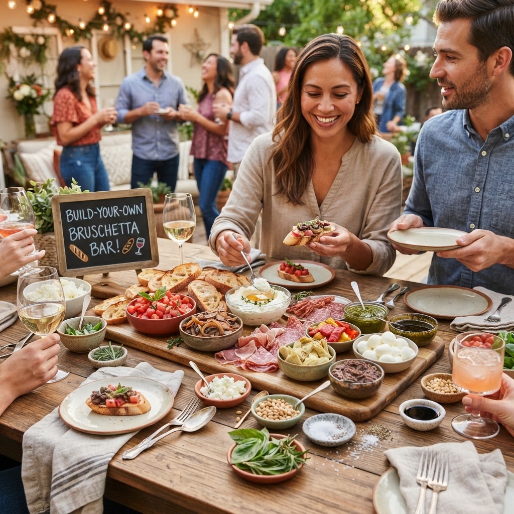 The Interactive Appetizer Station: Designing Build-Your-Own Bars for Seamless Socializing