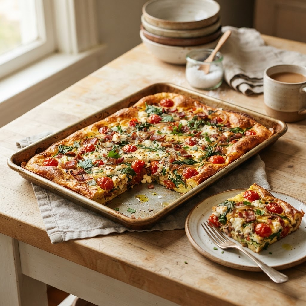 Savory Sheet Pan Frittata: A One-Pan Recipe for Busy Mornings