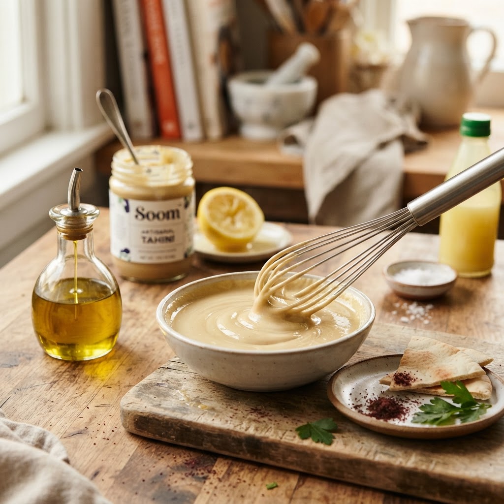 The Home Cook’s Guide to Tahini: Mastering Emulsification and Acid-to-Fat Ratios for Silky, Nutty Dips and Dressings