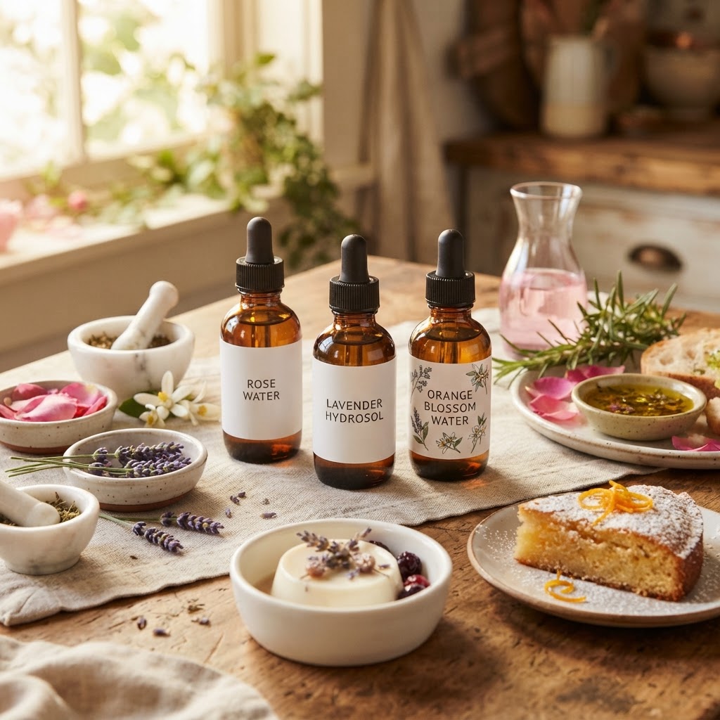 The Home Cook’s Guide to Hydrosols and Floral Waters: Enhancing Savory and Sweet Dishes with Botanical Infusions