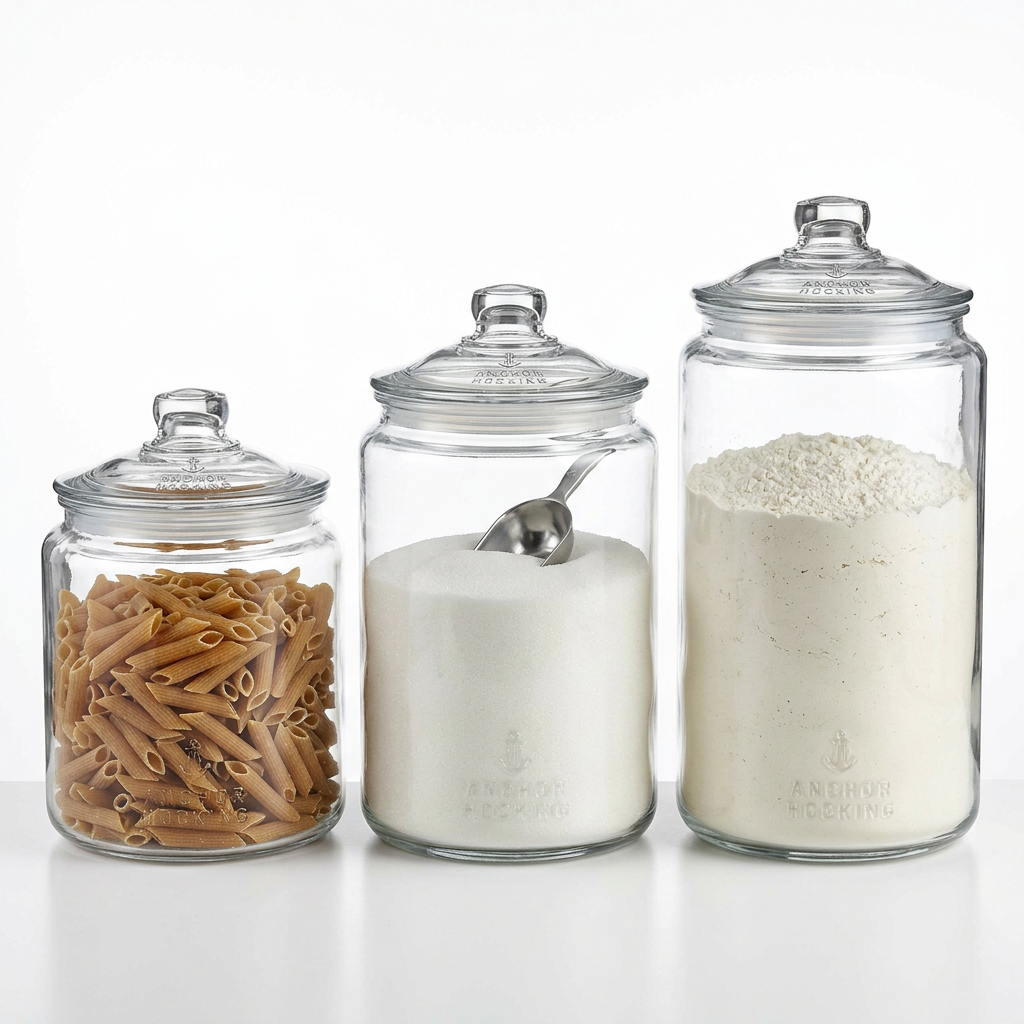Anchor Hocking Glass Canister Set 3-piece