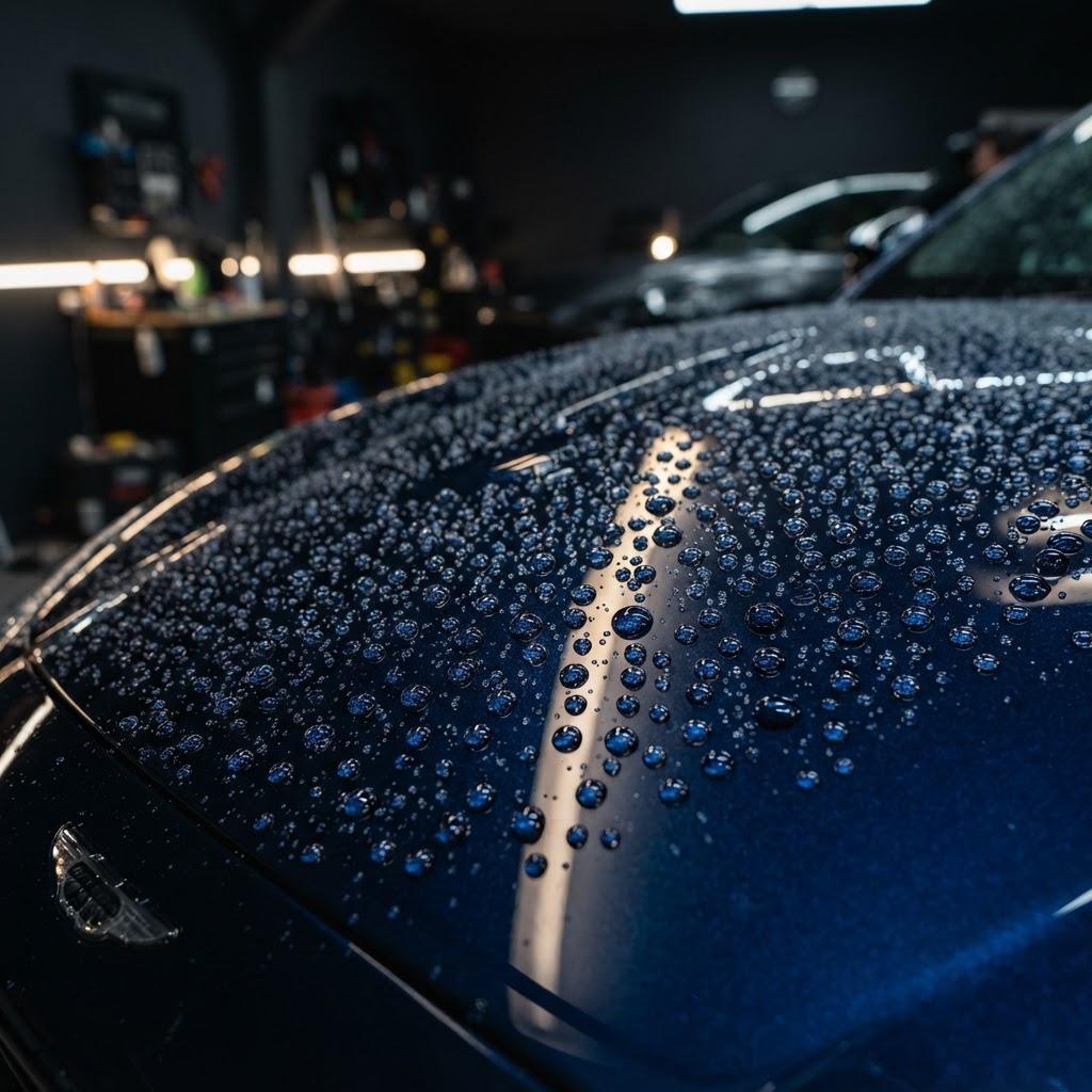 Car after ceramic coating and paint correction
