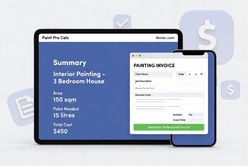 PaintProCalc Invoice Generator — paint estimation tool for contractors and homeowners