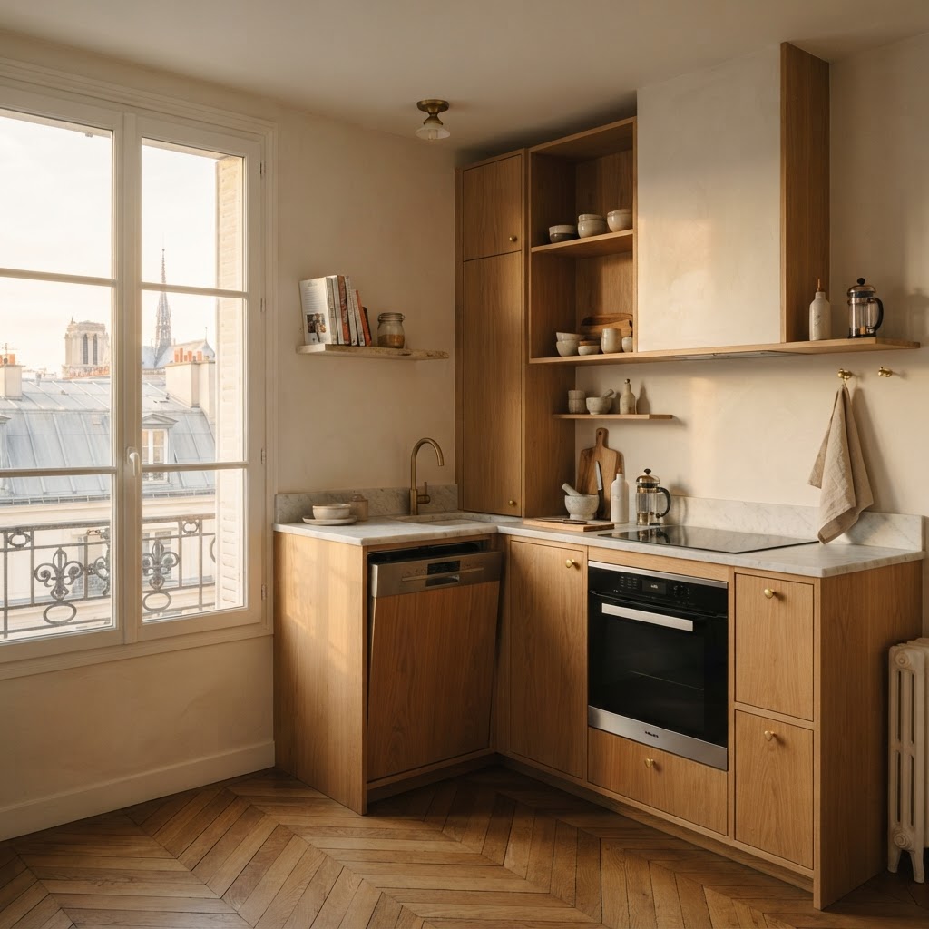 Cuisine dans un appartement parisien : optimiser sans tout ouvrir