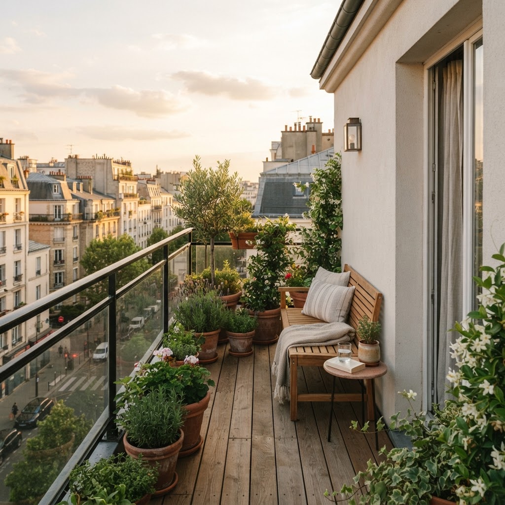 Balcon à Boulogne-Billancourt : aménager quelques mètres carrés avec soin