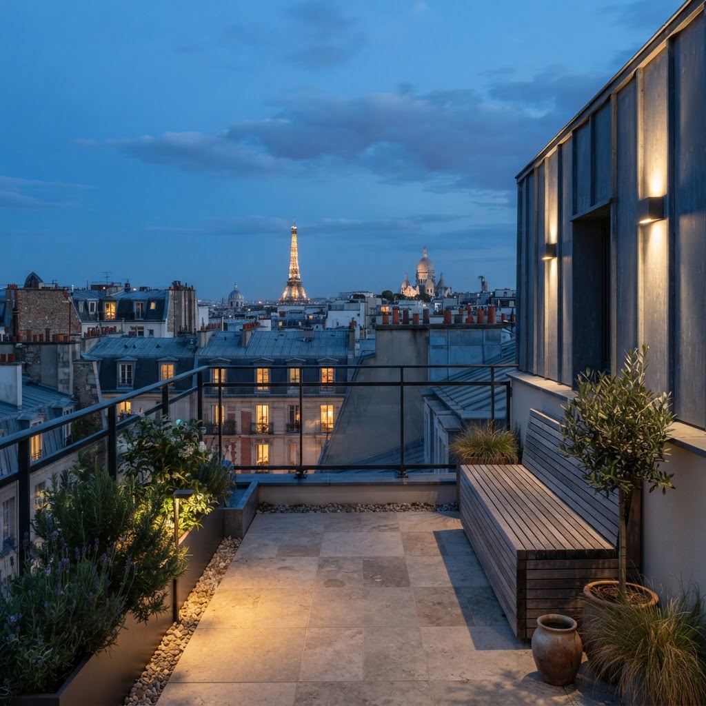 Éclairer une terrasse à Paris 17 : confort, sécurité et voisinage