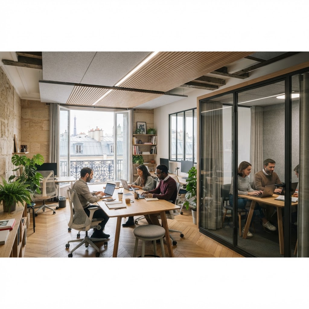 Bureaux à Paris : l'acoustique avant le mobilier tendance