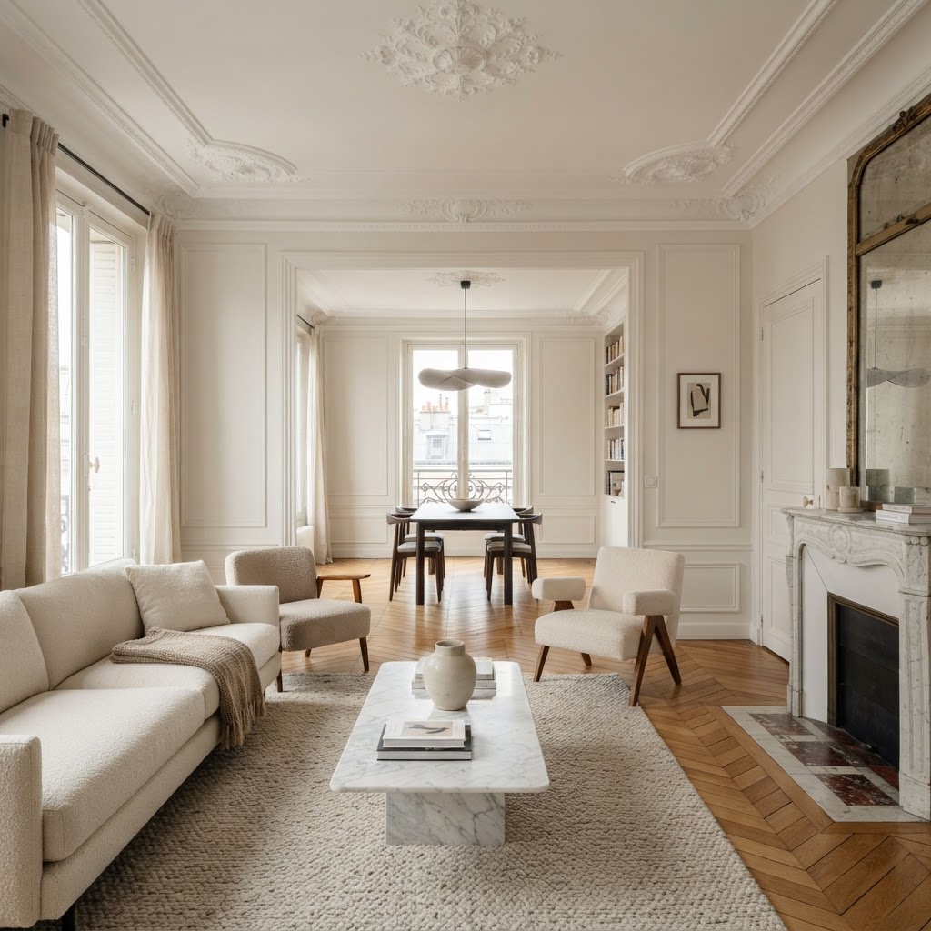 Rénover un appartement haussmannien à Paris sans effacer son caractère