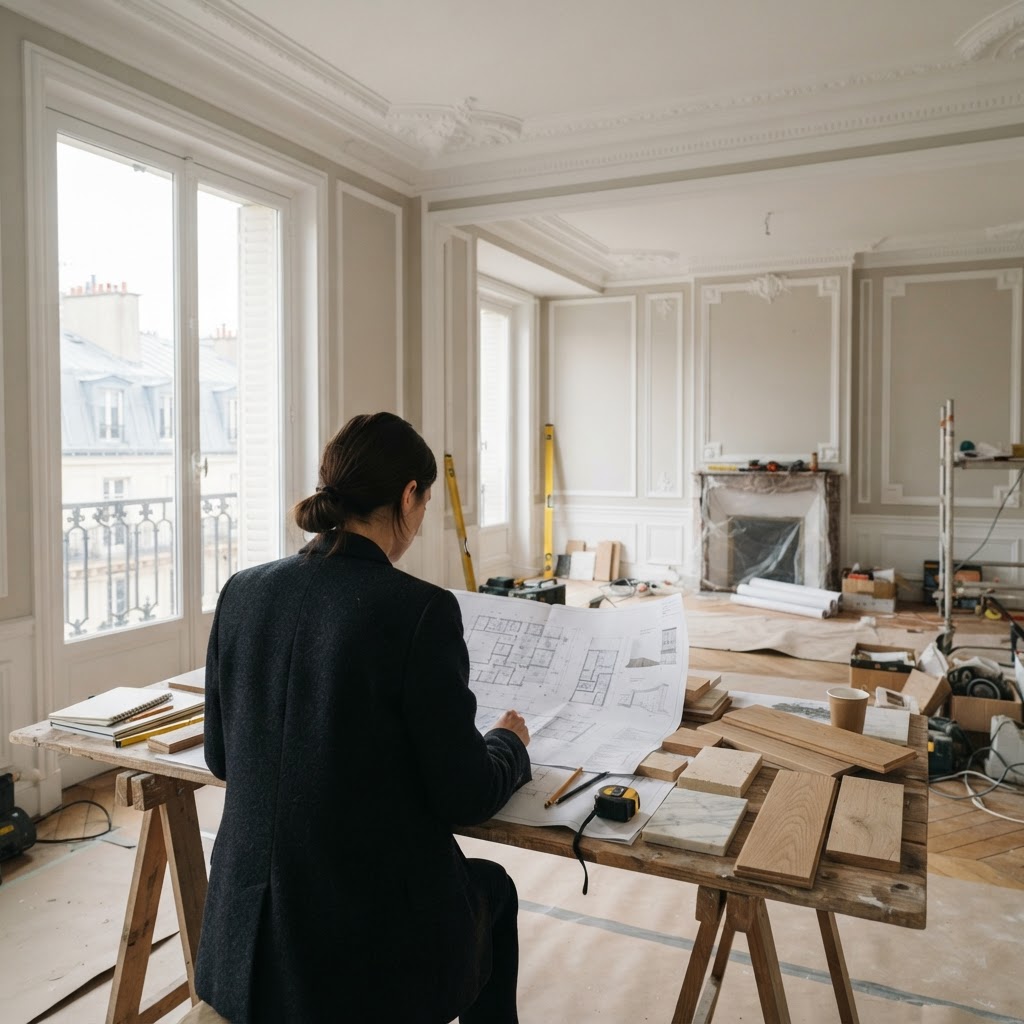 De l'idée au chantier : les étapes d'un projet d'architecture intérieure à Paris