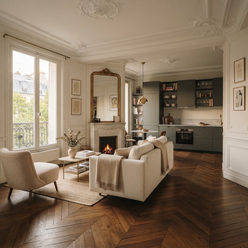 Appartement haussmannien : restaurer sans figer l'espace