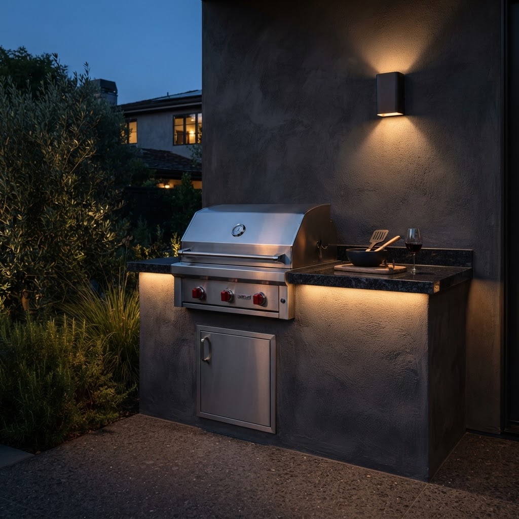 Built-in grill station