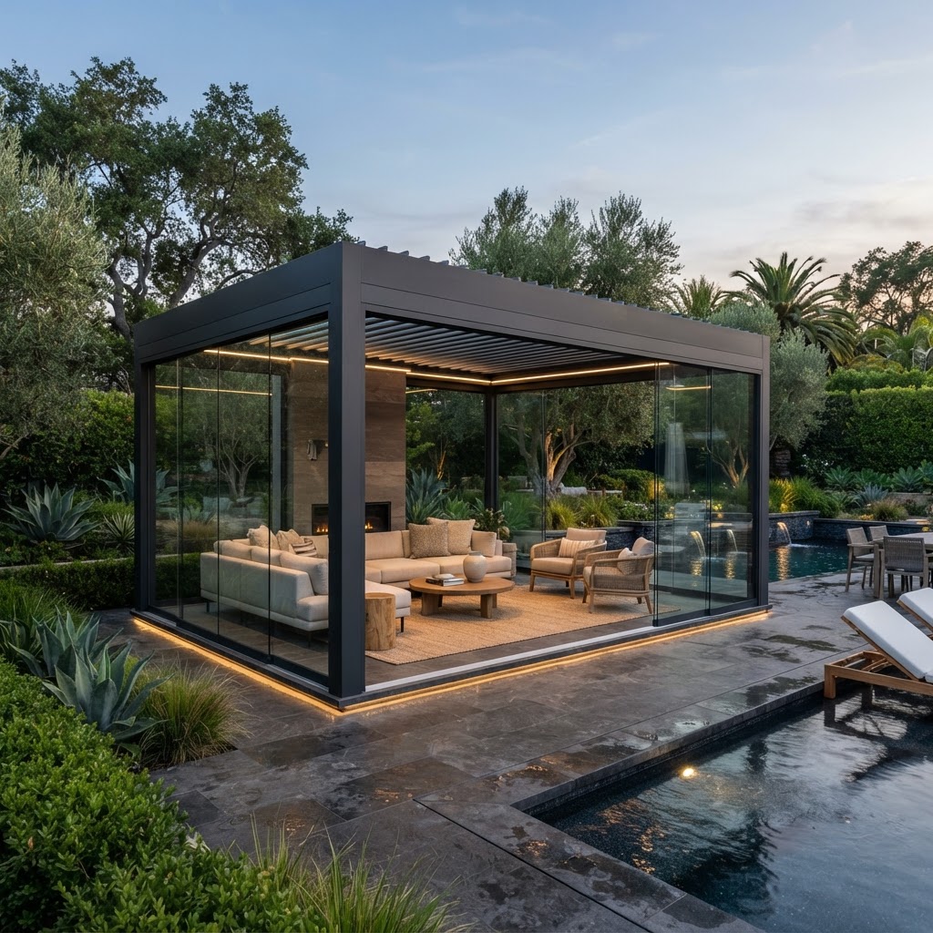 Glass Pergola Pavilion
